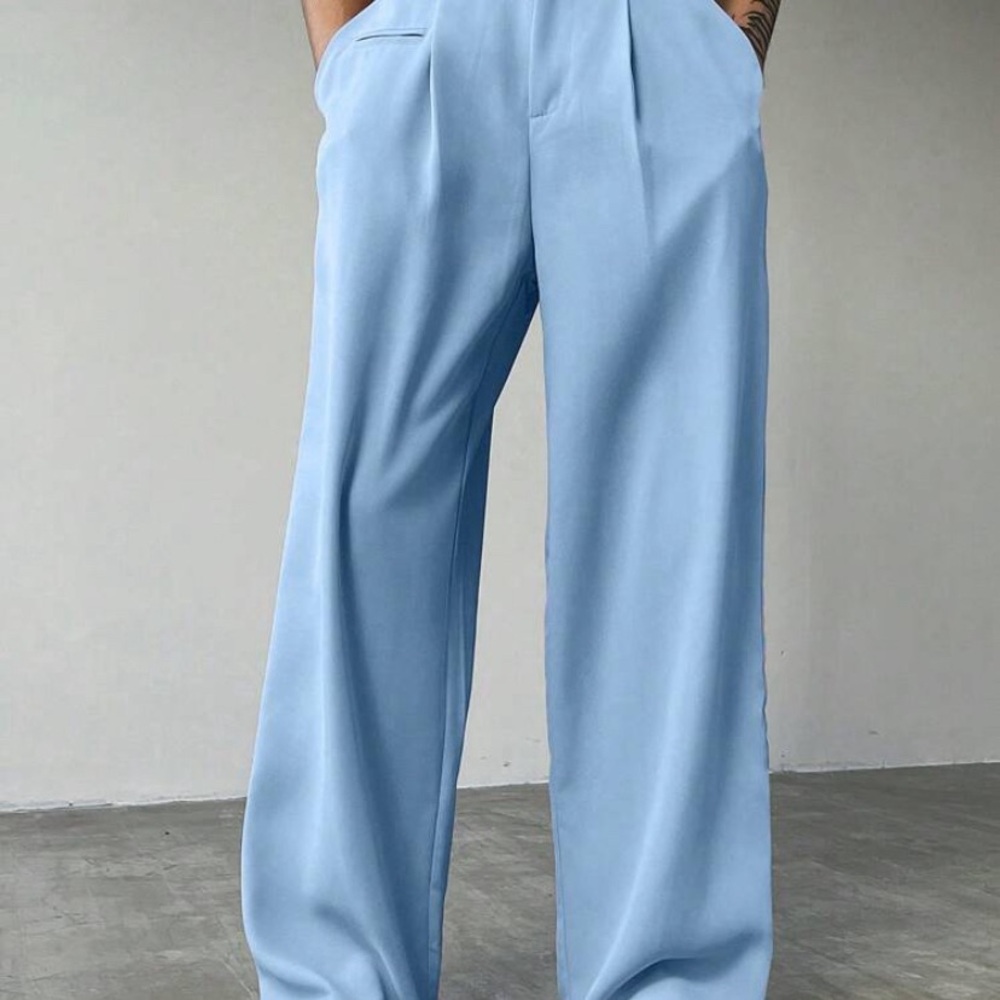 Elegant Light Blue Men's Pants